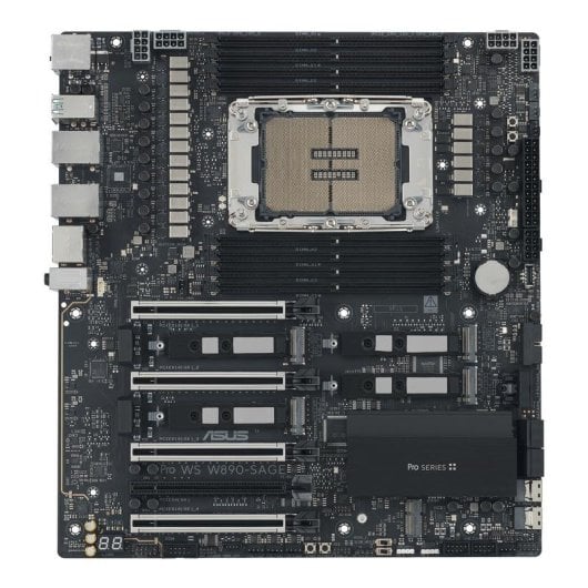 Carte mère ASUS PRO WS W890-SAGE Intel W890 LGA 4710-2 DDR5 CEB USB4 10GbE PCIe 5.0 ECC RAID RGB