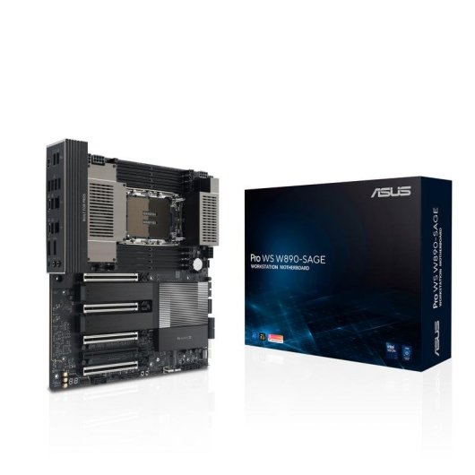 Motherboard ASUS PRO WS W890-SAGE W890 LGA 4710-2 DDR5 CEB 10GbE PCIe 5.0 ECC RAID RGB