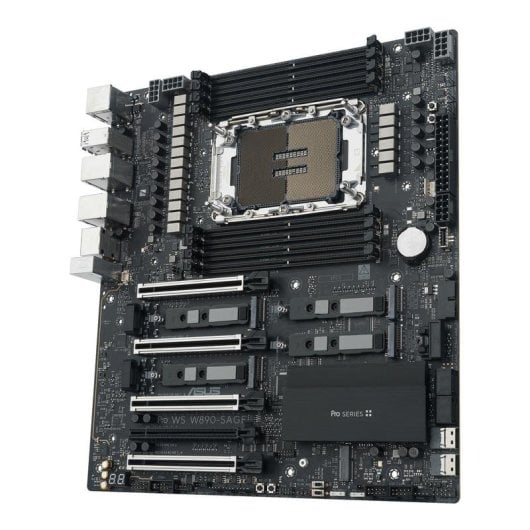 Carte mère ASUS PRO WS W890-SAGE Intel W890 LGA 4710-2 DDR5 CEB USB4 10GbE PCIe 5.0 ECC RAID RGB