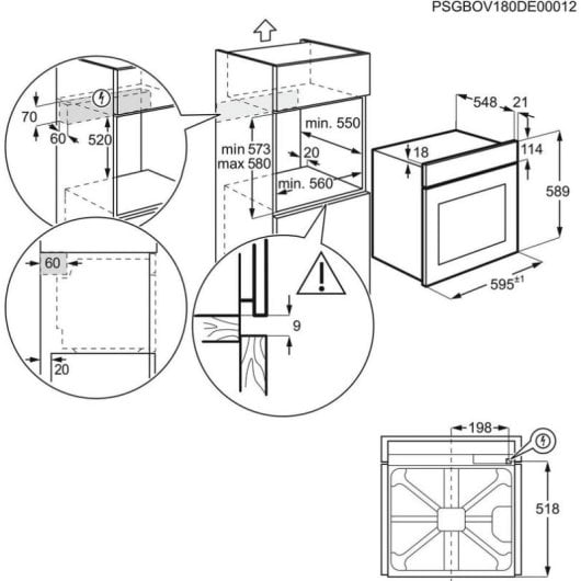 Horno eléctrico Electrolux Serie 600 LOC3H44TX 72 litros Inox con vapor y autolimpieza