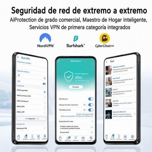 Router ASUS RT-BE90U WiFi 7 Tri-Bande 9400 Mbps AiMesh VPN