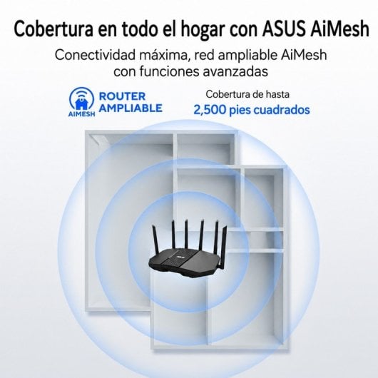 Router ASUS RT-BE90U WiFi 7 Tri-Bande 9400 Mbps AiMesh VPN