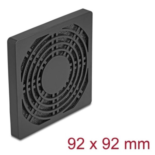 Filtro ventilador Delock 67312 ABS 92 mm desmontable fácil limpieza