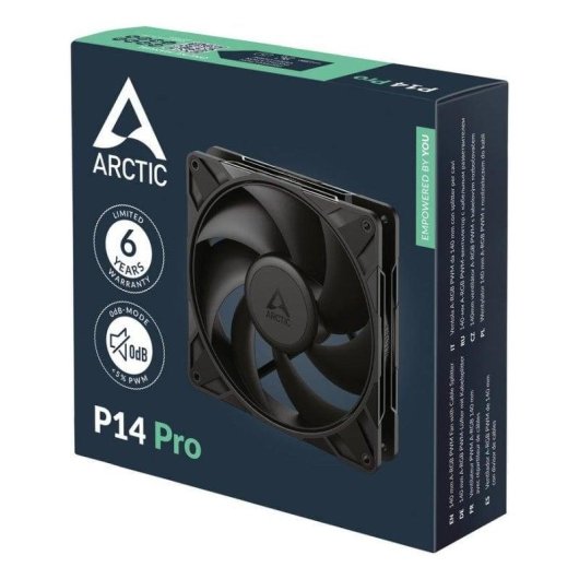 Ventoinha suplementar Arctic P14 Pro PWM 140mm 2500RPM alta pressão