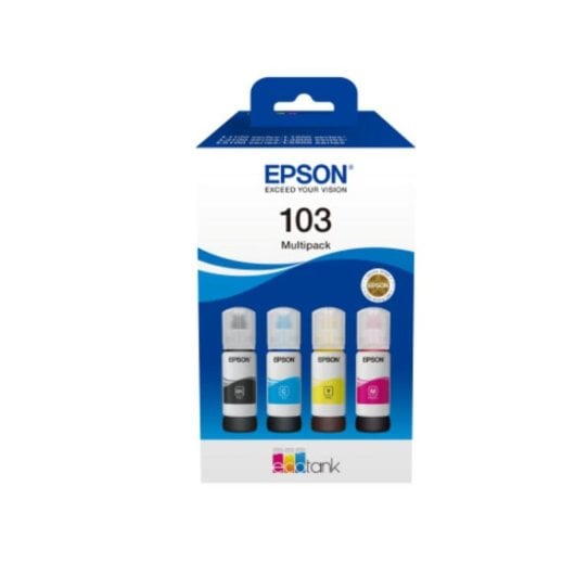 Recharge d'encre Epson C13T00S64A EcoTank L5296 L5290 L3250 pack 4 couleurs