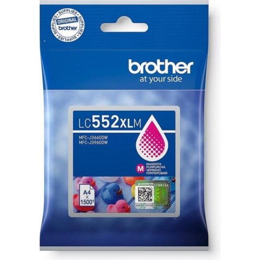 Cartuccia Brother LC552XLM Magenta originale alto rendimento 1500 pagine