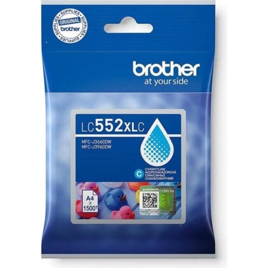 Cartuccia Brother LC552XLC Ciano XL pigmento originale 1500 pagine
