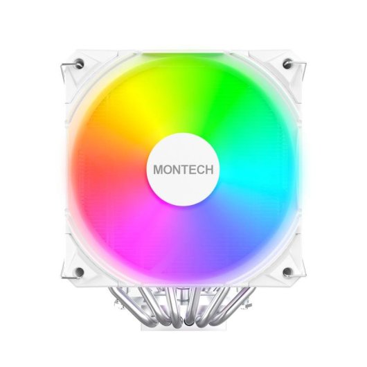 Refrigeracao Ar Montech Socket AM4 AM5 LGA1700 120mm NX600 ARGB Duplo Ventilador LED RGB