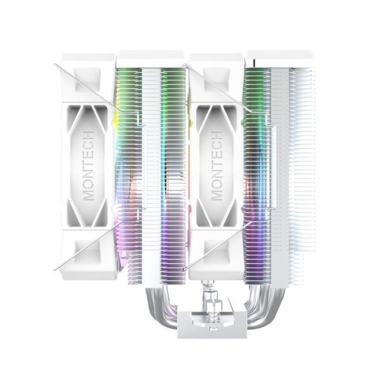 Refrigeracao Ar Montech Socket AM4 AM5 LGA1700 120mm NX600 ARGB Duplo Ventilador LED RGB