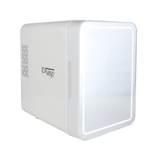 Frigorífico Cosmético Portátil 6L Espelho LED Termoelétrico 3C-65C Frio Quente