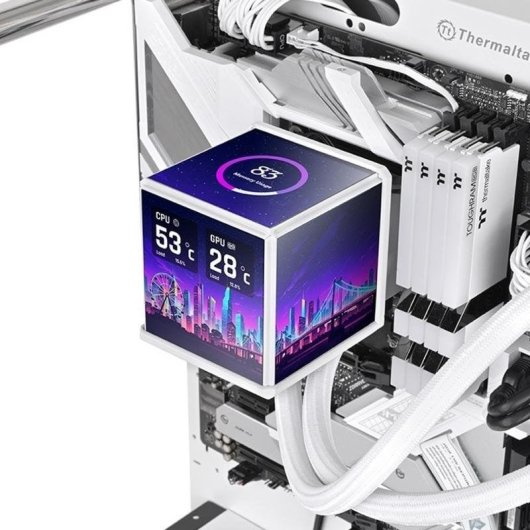 Refrigeração Líquida Thermaltake MINECUBE 360 Ultra 360mm 3 Ventoinhas ARGB Ecrã LCD