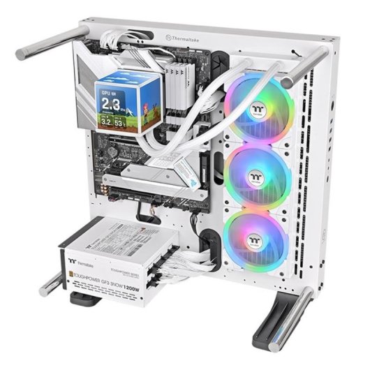 Refroidissement liquide Thermaltake MINECUBE 360 Ultra 360 mm Écran LCD 3 ventilateurs ARGB Radiateur aluminium