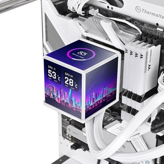 Refrigeração Líquida Thermaltake MINECUBE 360 Ultra 360mm 3 Ventoinhas ARGB Ecrã LCD