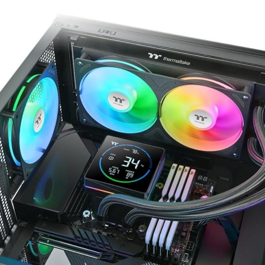 Refrigeracao Liquida Thermaltake TH240-S V3 ARGB 240mm 2 Ventiladores LCD