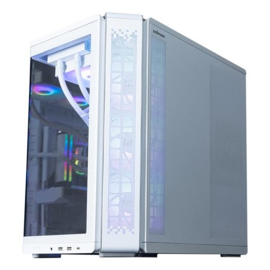 Torre ATX Zalman P60 White ARGB 5 ventole vetro temperato USB-C