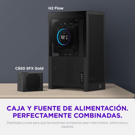 Torre NZXT H2 Flow Mini-ITX Nero Vetro Temperato Doppia Camera
