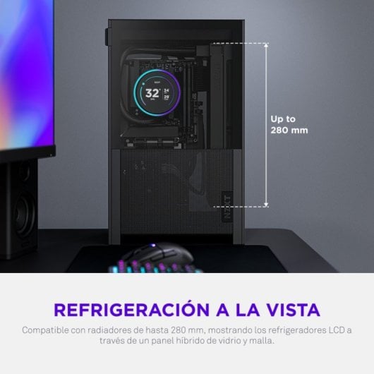 Torre NZXT H2 Flow Mini-ITX Nero Vetro Temperato Doppia Camera