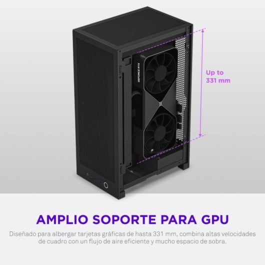 Torre NZXT H2 Flow Mini-ITX Nero Vetro Temperato Doppia Camera
