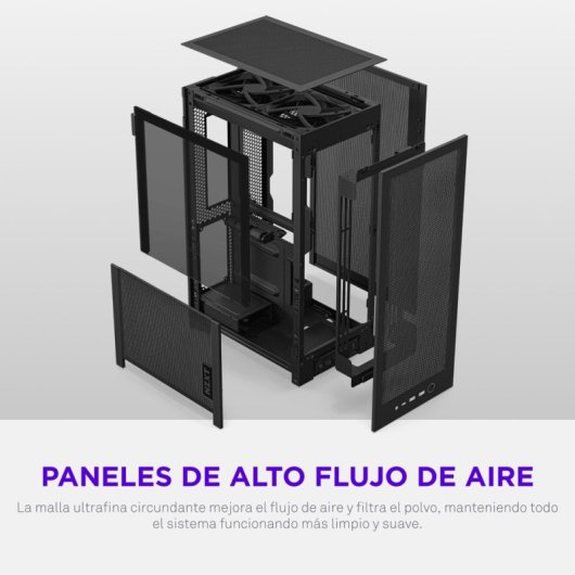 Torre NZXT H2 Flow Mini-ITX Nero Vetro Temperato Doppia Camera