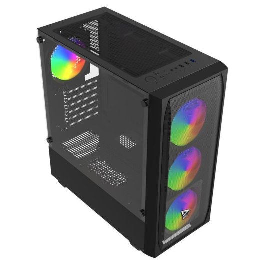 Torre ATX Savio Noctis Flow RGB vetro temperato 3x120 mm RGB nero