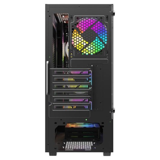 Torre ATX Savio Noctis Flow RGB vetro temperato 3x120 mm RGB nero