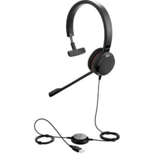 Auriculares Jabra Evolve 20 SE con cable USB-C/A para oficina con cancelación de ruido y micrófono, negros