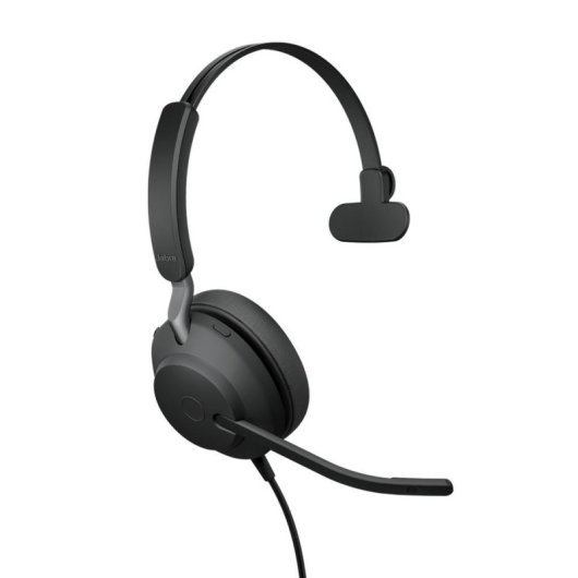 Auriculares Jabra Evolve2 40 SE con cable USB-C/A para oficina y call center con reducción de ruido pasiva negros