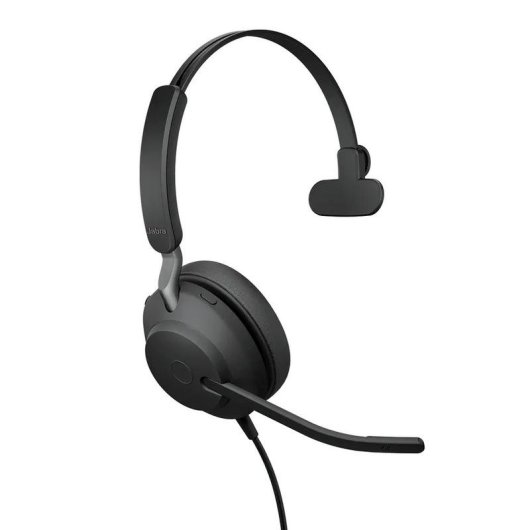 Auriculares Jabra Evolve2 40 SE con cable USB-C/A para oficina y call center con reducción de ruido pasiva negros