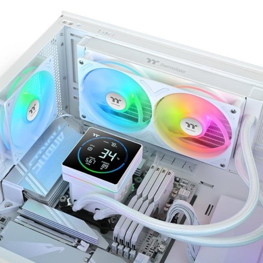 Refrigeracao Liquida Thermaltake TH240-S V3 ARGB 240mm 2 Ventoinhas ARGB Snow Edition