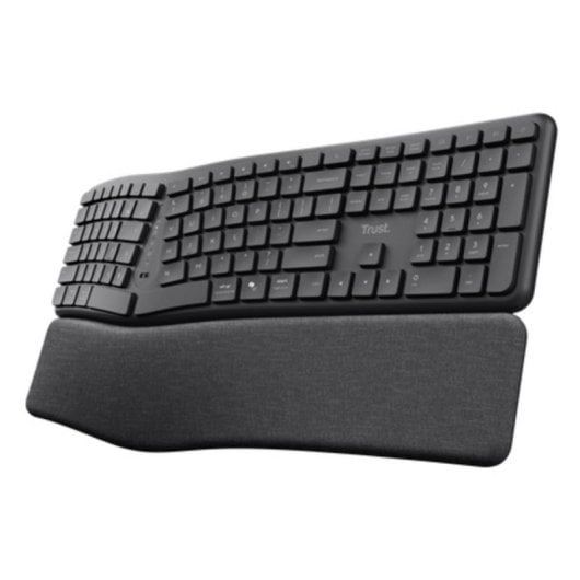 Clavier Trust Keyra sans fil ergonomique AZERTY multidispositif à membrane