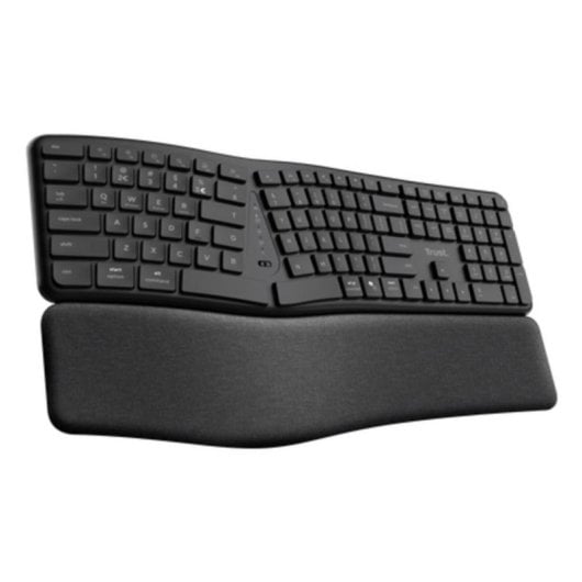 Clavier Trust Keyra sans fil ergonomique AZERTY multidispositif à membrane