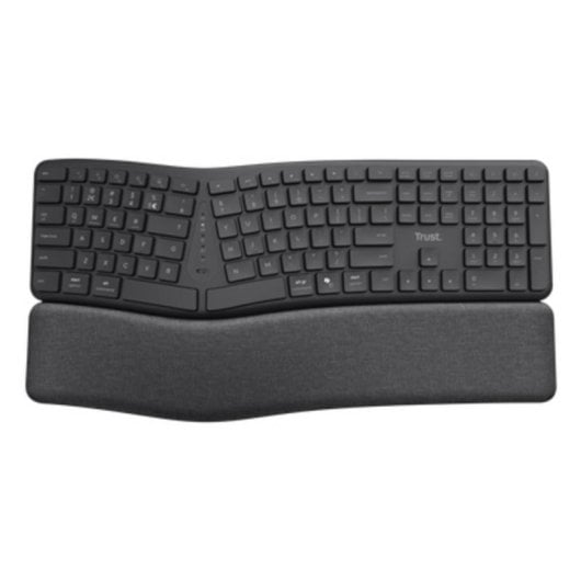 Clavier Trust Keyra sans fil ergonomique AZERTY multidispositif à membrane