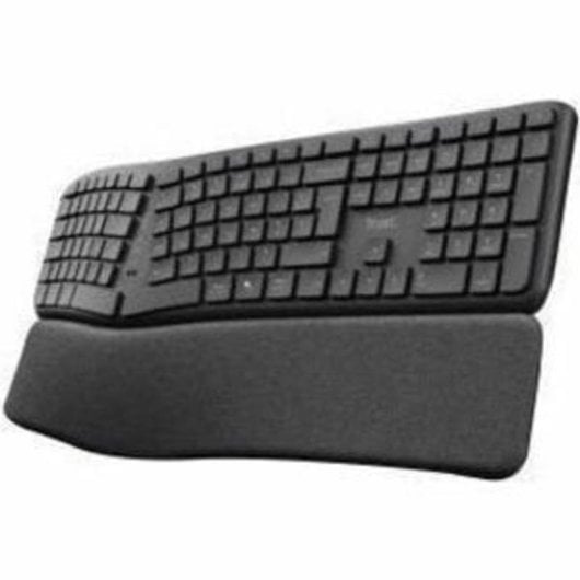 Clavier Trust Keyra sans fil ergonomique AZERTY multidispositif à membrane
