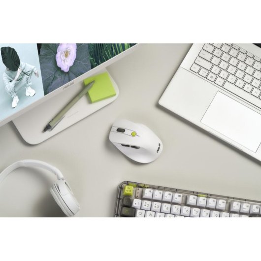 Ratón ASUS MD105 sans fil RF Bluetooth 2400DPI blanc vert ergonomique