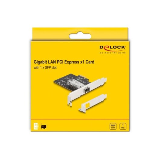 Tarjeta de Red Delock 88318 PCI Express SFP 1 Gbps Intel I210 VLAN Jumbo Frames
