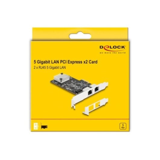 Tarjeta de Red Delock 81261 PCI Express x2 5 Gbps Dual RJ45 VLAN
