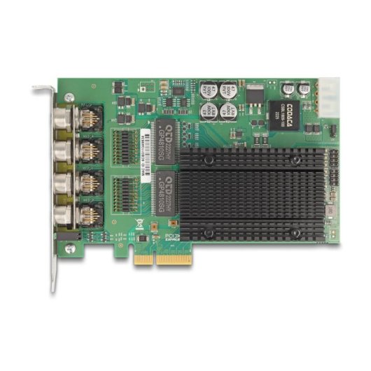 Tarjeta de Red Delock 86054 PCI Express 4 Ports 1000 Mbit/s PoE+