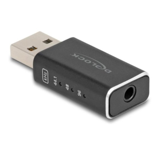 Tarjeta de sonido Delock 68001 USB DAC portátil audio Hi-Res 24 bit 96 kHz