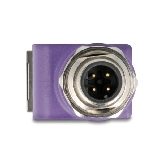 Cambiador de género Delock 60679 M12 a RJ45 Cat5e violeta IP67