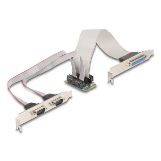 Adaptateur Delock 95277 Mini PCI Express 2x RS-232 1x Parallèle