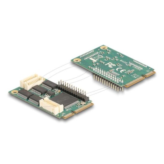 Adaptador Delock 95279 Mini PCIe 4x RS-232 1x DB-25 Cabos Incluídos