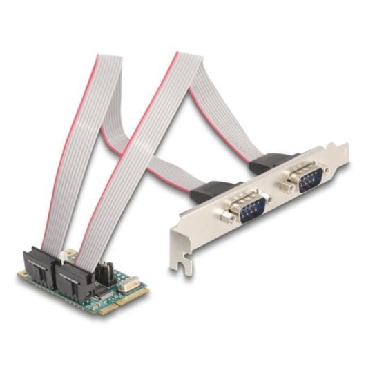 Carte d interface Delock 95276 Mini PCIe 2x RS 232 alimentation sélectionnable