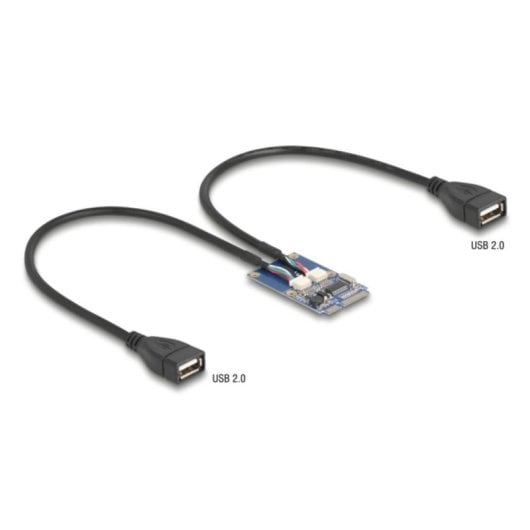 Adaptateur Delock 64346 Mini PCI Express 2x USB 2.0 Full Profile