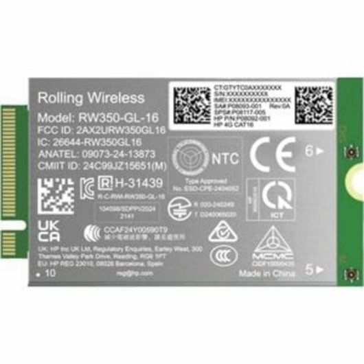 Tarjeta de Red HP 4G LTE-Advanced Pro Cat16 WWAN Interna 1 Gbps eSIM