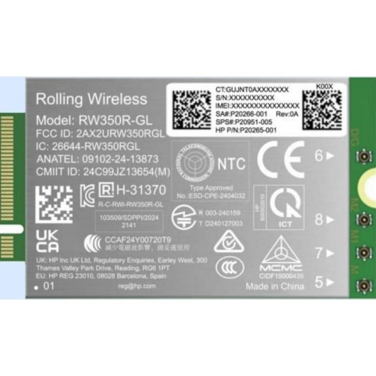 Tarjeta de Red HP RW350R-GL WWAN 4G LTE Cat19 1 Gbit/s eSIM
