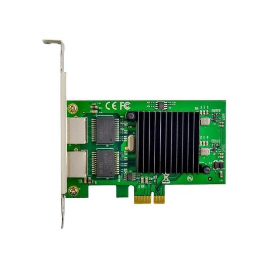 Tarjeta de Red MicroConnect MC-PCIEX1-82575 PCIe Dual Port Gigabit Ethernet