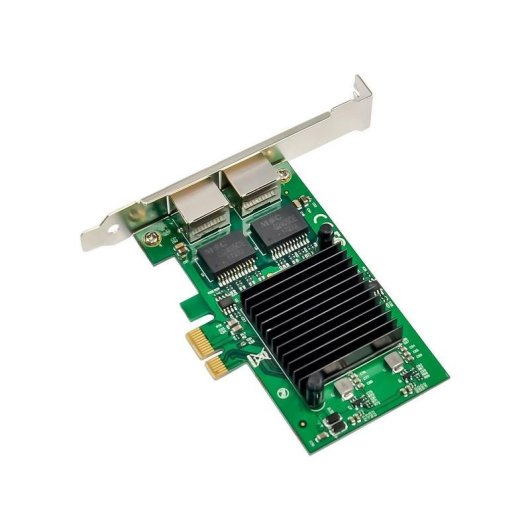 Tarjeta de Red MicroConnect MC-PCIEX1-82575 PCIe Dual Port Gigabit Ethernet