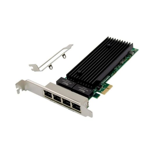 Tarjeta de Red MicroConnect MC-PCIEX1-82576-Q PCIe 4 Porte Gigabit Low Profile