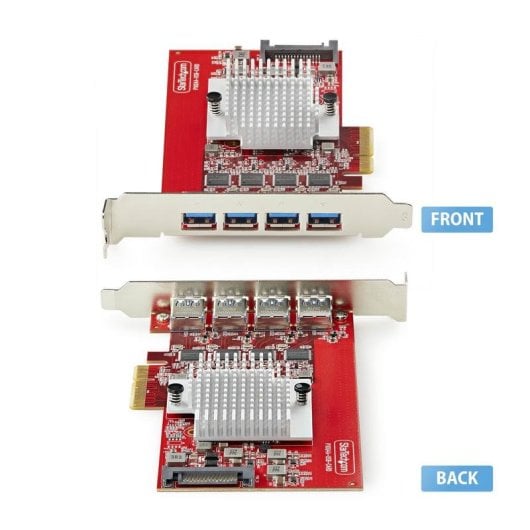 Tarjeta de Red StarTech P10Q4A-USB-CARD PCIe USB 3.2 Gen 2 10 Gbps 4 Ports