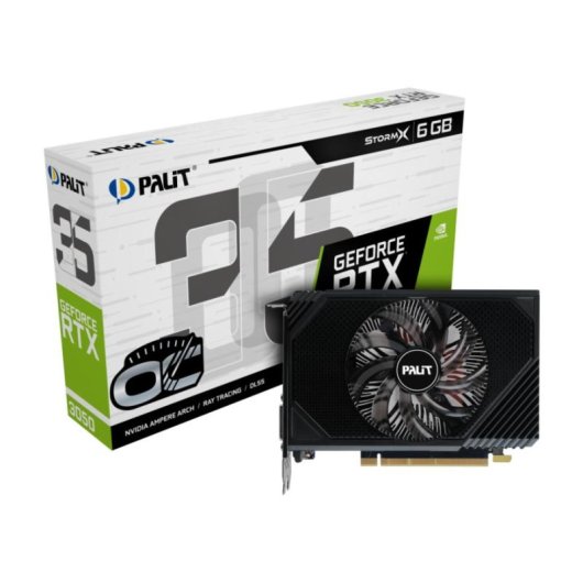 Placa gráfica Palit GeForce RTX 3050 StormX OC 6GB GDDR6 Compacta PCIe 4.0